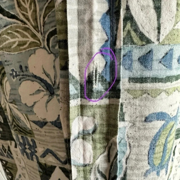 TWO PALMS Honu Block Hawaii, tropical, Hawaiian shirt. - Picture 4 of 7